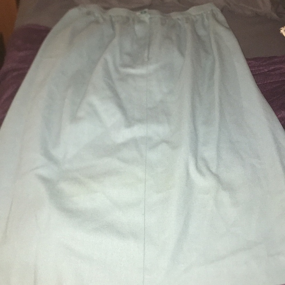 Career Guild Wool Midi Skirt Green 14